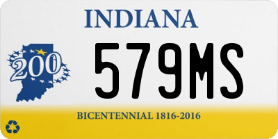 IN license plate 579MS