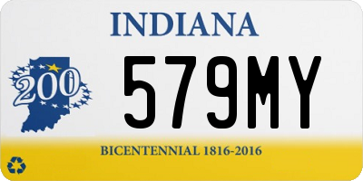 IN license plate 579MY