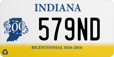 IN license plate 579ND