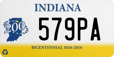 IN license plate 579PA