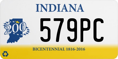 IN license plate 579PC