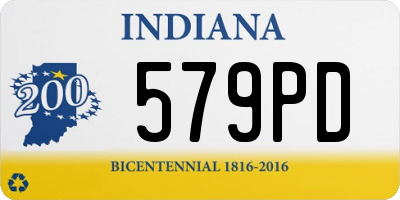 IN license plate 579PD