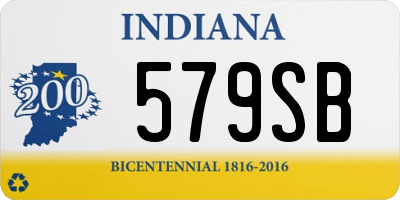 IN license plate 579SB