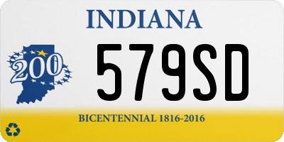 IN license plate 579SD