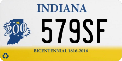 IN license plate 579SF