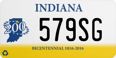 IN license plate 579SG