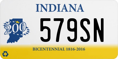 IN license plate 579SN