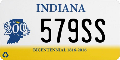 IN license plate 579SS