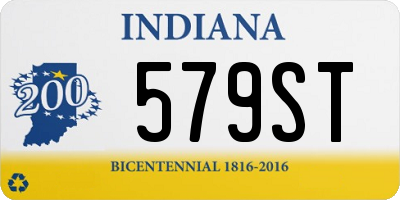 IN license plate 579ST