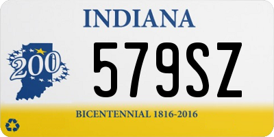 IN license plate 579SZ