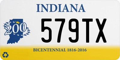 IN license plate 579TX