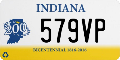 IN license plate 579VP