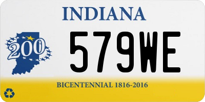 IN license plate 579WE