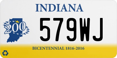 IN license plate 579WJ