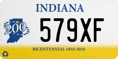 IN license plate 579XF