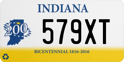 IN license plate 579XT