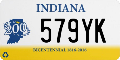 IN license plate 579YK