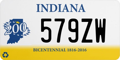 IN license plate 579ZW