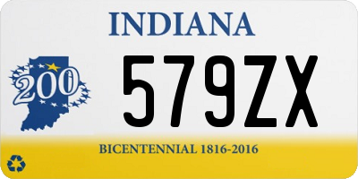 IN license plate 579ZX