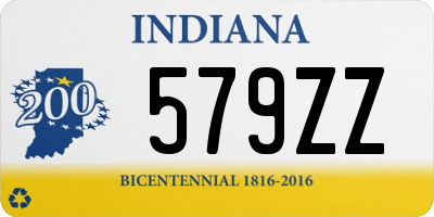 IN license plate 579ZZ