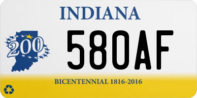 IN license plate 580AF