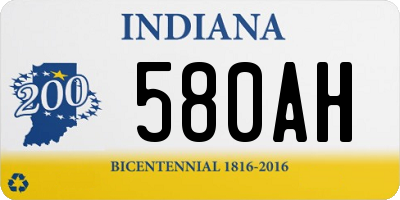 IN license plate 580AH