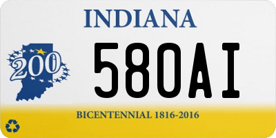 IN license plate 580AI