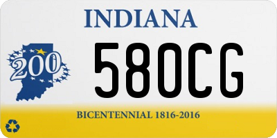 IN license plate 580CG