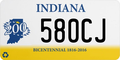 IN license plate 580CJ