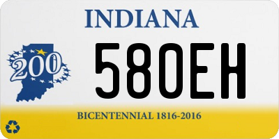 IN license plate 580EH