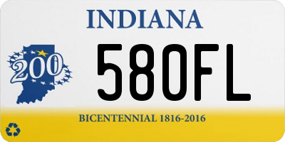 IN license plate 580FL