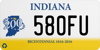 IN license plate 580FU