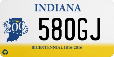 IN license plate 580GJ