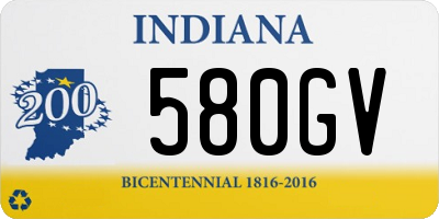 IN license plate 580GV