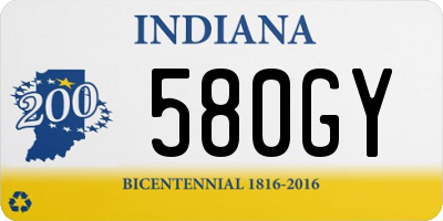 IN license plate 580GY