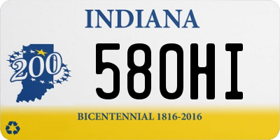 IN license plate 580HI