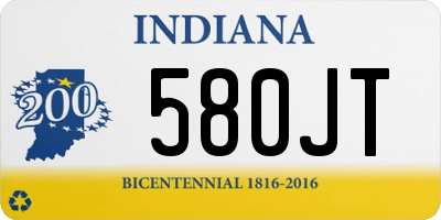 IN license plate 580JT