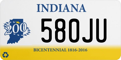 IN license plate 580JU