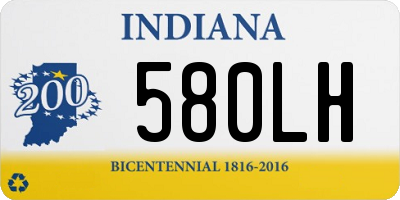 IN license plate 580LH