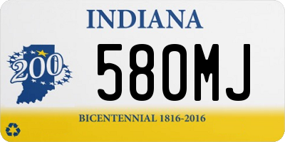 IN license plate 580MJ