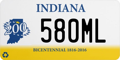 IN license plate 580ML