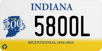 IN license plate 580OL