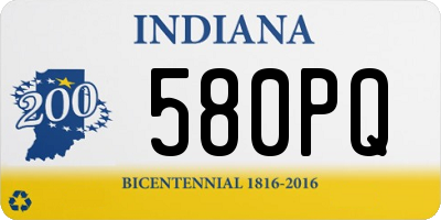 IN license plate 580PQ