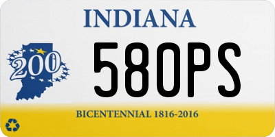 IN license plate 580PS