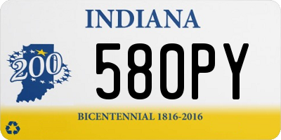 IN license plate 580PY