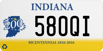 IN license plate 580QI