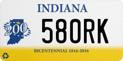 IN license plate 580RK