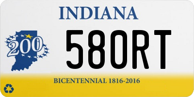 IN license plate 580RT