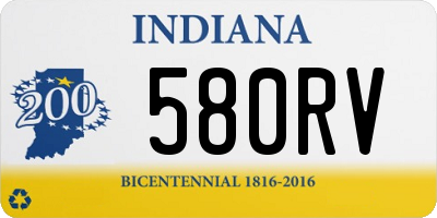 IN license plate 580RV