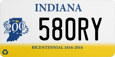 IN license plate 580RY